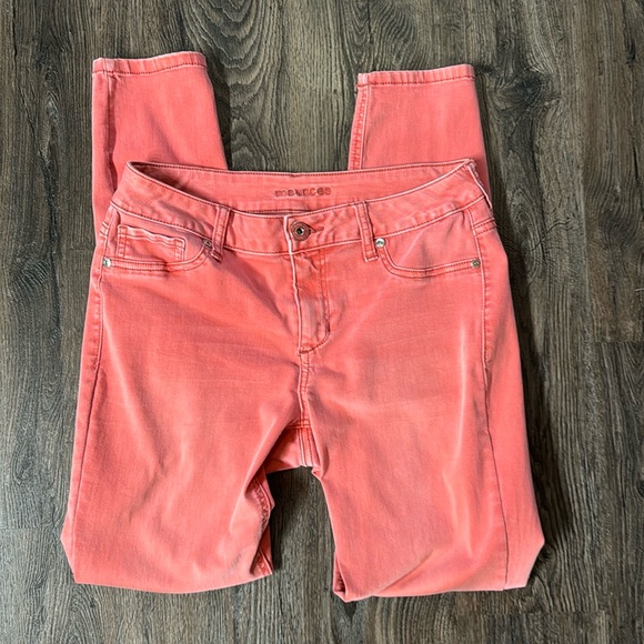 Maurices jeggings, coral color size medium - Picture 1 of 2